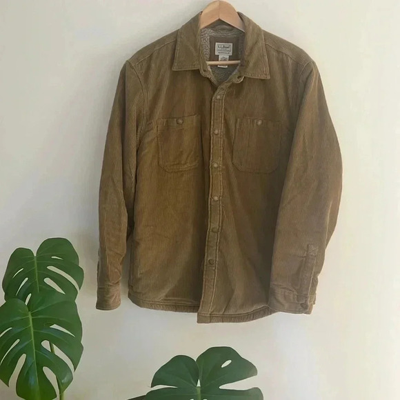 L.L. Bean Other - Tan Corduroy Jacket withh Teddy Lining